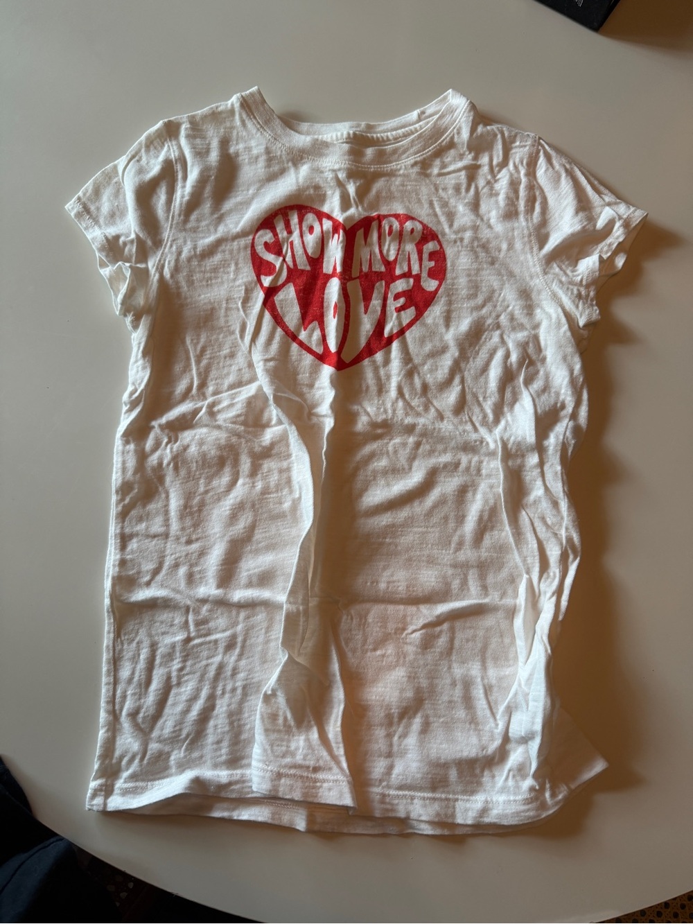 Universal Thread White Tee with Red Heart Graphic - Women's Short Sleeve - Picture 3 of 5